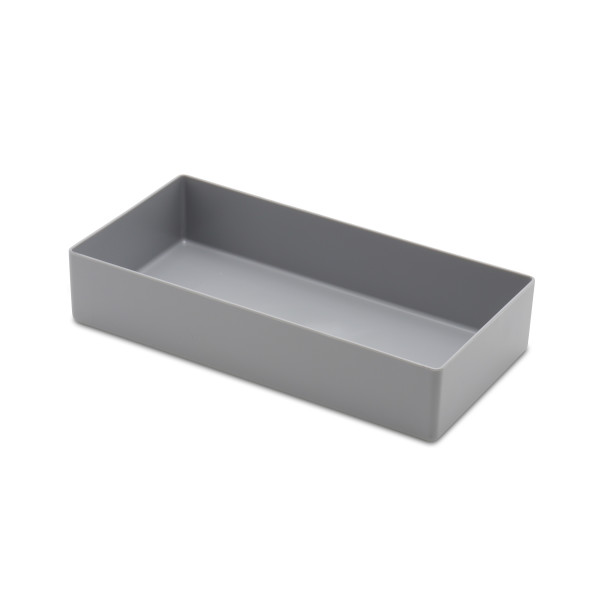 Insert-Box E40/1 for Drawers, dim. 40x198x99 mm hxdxw, red, blue, yellow, green or grey, 1 Pack = 25 pcs., Mat.: Polystyrene