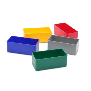 25 pcs. insertable bins 40/3, 99x49x40 mm, industry standard for drawers, assortment boxes, made of polystyrene
