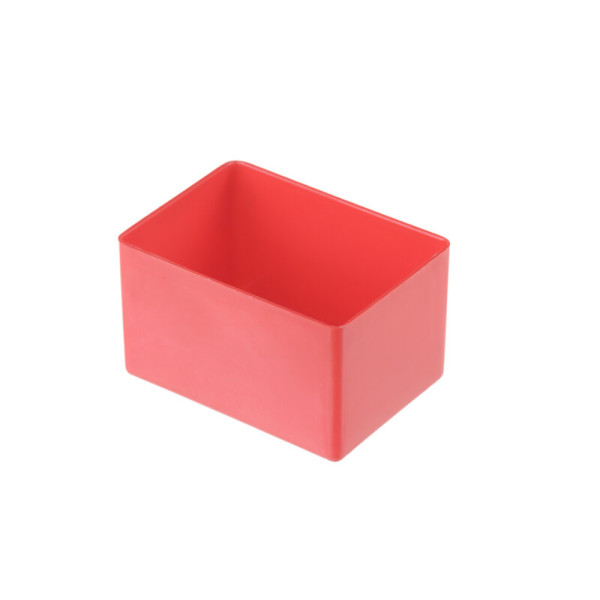 25 pcs. insertable bins E 45/1, 54x54x45 mm, red, industry standard for drawers, assortment boxes, made of polystyrene