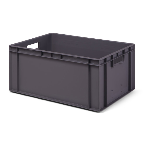 Euro-Format Stacking Container TK 600/270-0, 270x600x400 mm (HxWxD), closed walls - bottom, 51 Litre, Mat.: Polypropylene